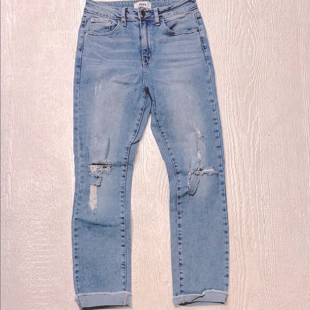 JBD Light Blue Distressed Jeans Just Black Denim Size 25